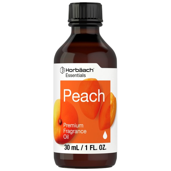 Peach Fragrance Oil | 1 fl oz (30ml) | Premium Grade | for Diffusers, Candle and Soap Making, DIY Projects & More | by Horbaach