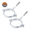 Pack of 2 Metal Pipe Brackets Clips Clamps for Pipes