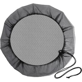 Rain Mesh Screen, Rainwater Barrel Debris, Filter for Rain Barrel, Black Rain Water Collection Bucket Netting Cover with Adjustable Drawstring for Prevents Mosquitoes Leaves Debris Rain Barrels