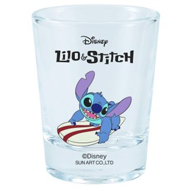 Sun Art Disney "Lilo & Stitch" Stitch (Surfing) Glass Mini 1.7 fl oz (50 ml) Clear SAN2957-2