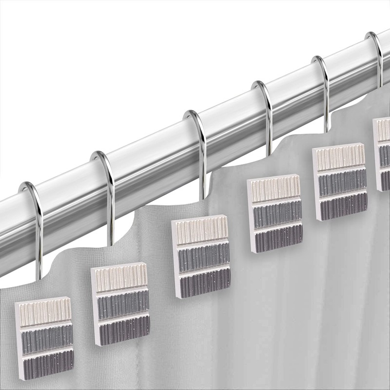 Popular Bath Modern LINE, Shower Hooks, Grey