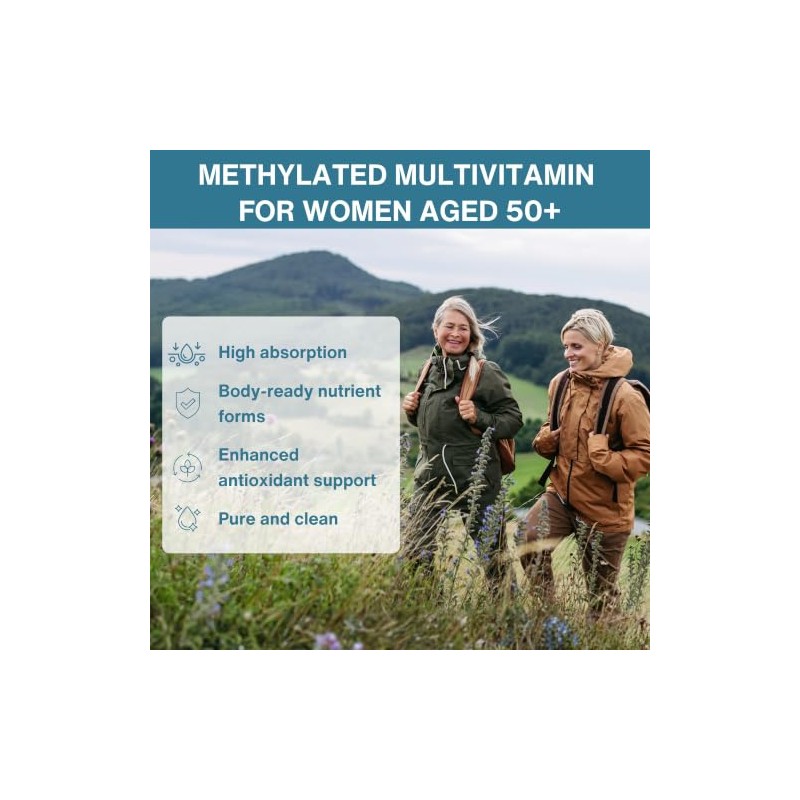 Igennus Methylated Multivitamin for Women 50+ with Calcium & Magnesium