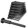 BLIKA 50 Pack 1/8" Black Stainless Steel Invisible Receiver and