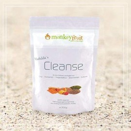 Mathilda´s Cleanse Pulver mit Chia, Brennnessel, Feigenkaktus, Flohsamenschalen & Kurkuma von MonkeyFruit, 200g Pulver, Smoothie in a tablet