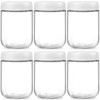 NETANY 6-pack 16oz Glass jars with Airtight Lids, Overnight Oats