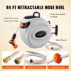 VEVOR Retractable Hose Reel, 65-130FT Garden Water Hose Reel with