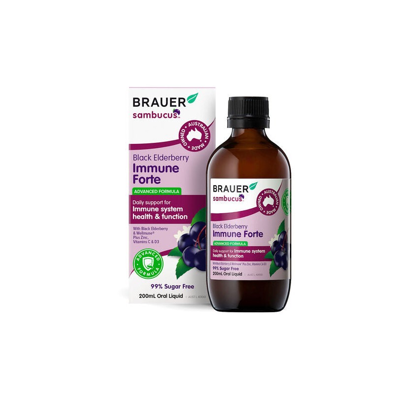 Brauer Sambucus Black Elderberry Immune Forte 200ml