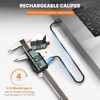 HARDELL Digital Caliper, Rechargeable 0-8 Inch Calipers Measuring Tool with