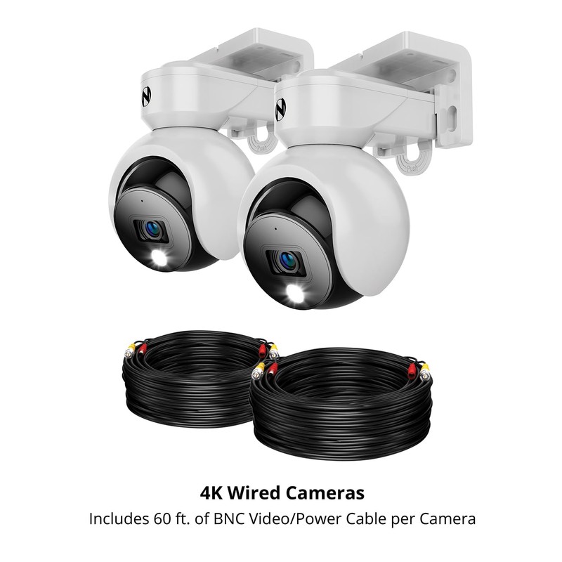 Night Owl® Add On Wired 4K Deterrence Cameras with 2-Way