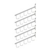 SSWBasics Pack of 5 White 5-J-Hook Waterfall Faceout Gridwall Hooks