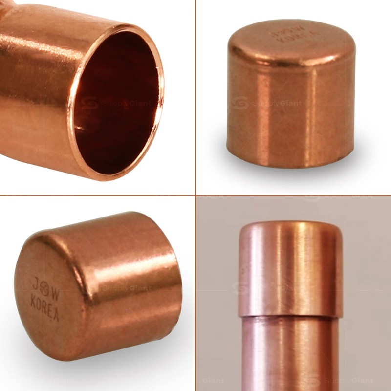 Supply Giant DUFD0012-5 Copper Sweat Plug End Cap Pipe Fitting,