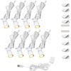 Cefrank Mini Spot Lights with Dimmer, Warm White 8 x