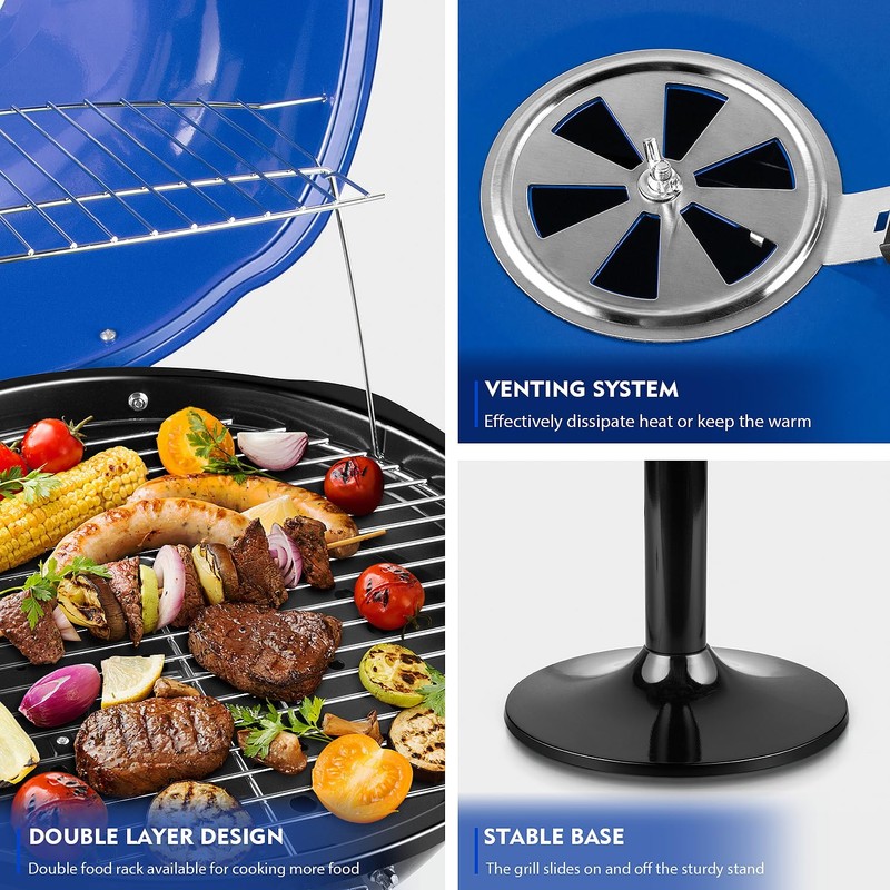 Electric Grill, Techwood Indoor/Outdoor Electric BBQ Grill, 1600W Portable Removable
