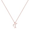Yoosteel Women's Initial Necklace, Sterling Silver, White Gold Plated, Tiny