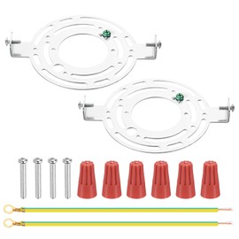 PATIKIL 140mm (5.51") Universal Light Fixture Mounting Bracket Kit, 2 Set Light Crossbar Round Ceiling Plate with Screw for Wall Light Ceiling Light Pendant Chandelier