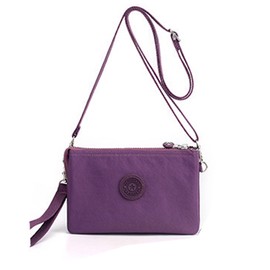 Blostirno Women's Shoulder Bag, Lightweight, Crossbody Bag, Nylon, Waterproof, Mini Bag, Shoulder Bag, Cute, purple