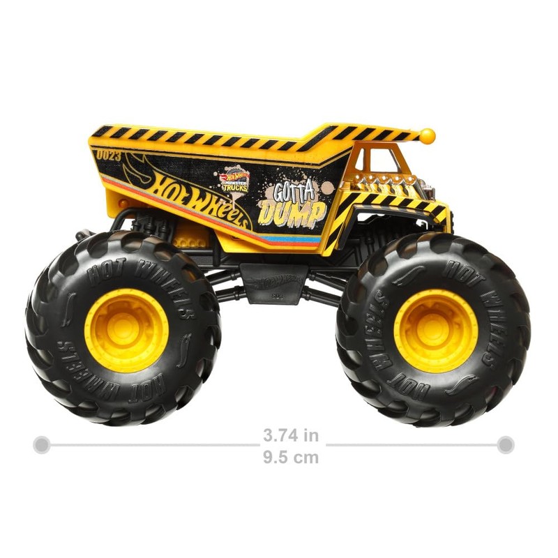 Hot Wheels Mattel Monster Trucks 1:24 Die-Cast Gotta Dump