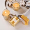 AGLARY Beeswax Candle in Glass, 5oz,Over 26H Burn Time, Elegant