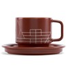 Tea Forte Terra Stoneware Teacup with Saucer, Frank Lloyd Wright,