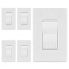 LIDER Brushed White Minimalist Design Decorator Switch with Screwless Wall