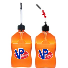 VP Racing Utility Container 5.5 Gallon - 2 Pack With 2 Deluxe Hoses and a Get Bent Hose Bender (Orange, 2 Pack)
