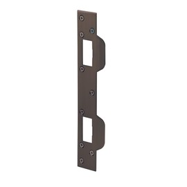 Prime-Line U 10538 Maximum Security Combination Door Strike 5-1/2 In. Hole Spacing 1-5/8 x 11 In. with Screws Classic Bronze Finish (Single Pack)
