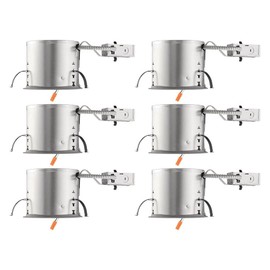 Juno 6" Quick Connect Housing for LED Recessed Lights for Remodel Projects, IC Rated, Air-Loc Sealed LED Recessed Light Housing, Includes Prewired Junction Box for Ceiling Lighting, 6-Pack