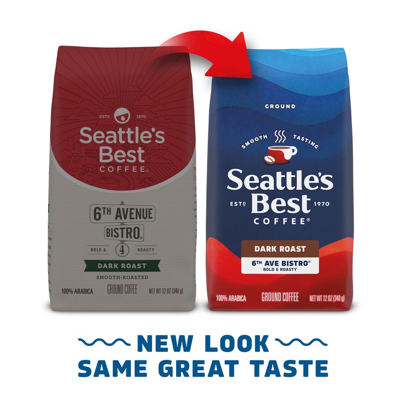 Seattle’s Best Coffee, Dark Roast Ground Coffee, 6th Ave Bistro,