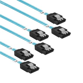 ADCAUDX SATA-III Cable:24 Inches,3 Pack SATA 6Gbps Cables Flexible SATA Cable 2Ft,Straight SATA Data Cable,Thin-SATA Cable for SSD HDD,SATA Hard Drives,Blue (0.6M)