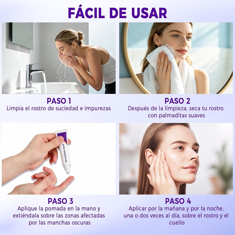 3PCS Crema Ácido Azelaico, Suero Ácido Azelaico