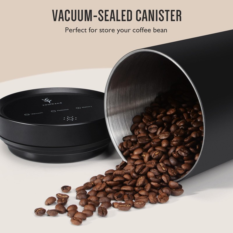 SOUL HAND Automatic Vacuum Coffee Canister for Coffee & Food