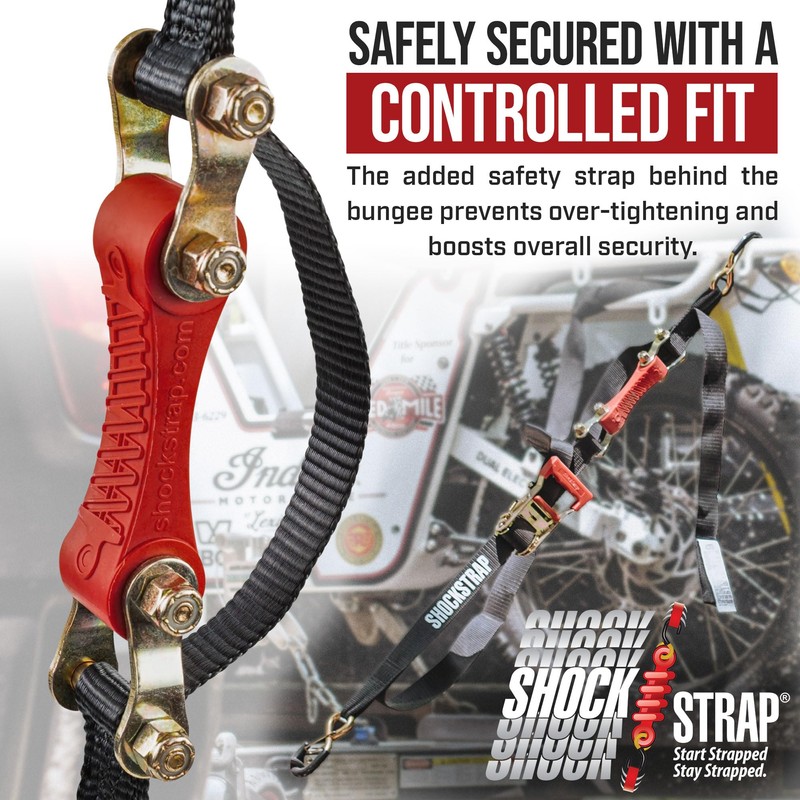 SHOCKSTRAP Ratchet Strap, 10' x 1" Shock Absorbing Heavy Duty