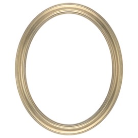Stein Design Oval Frames - Hand-Finished Open-Back Oval Frames for Canvas, Does not Include Glass or Backing - [Champagne Silver - 11"x14"]