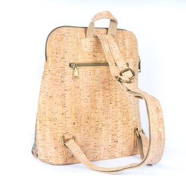 DeCarbonize Women's backpack made of cork vegan leather sustainable women's handbag (Azulejos)