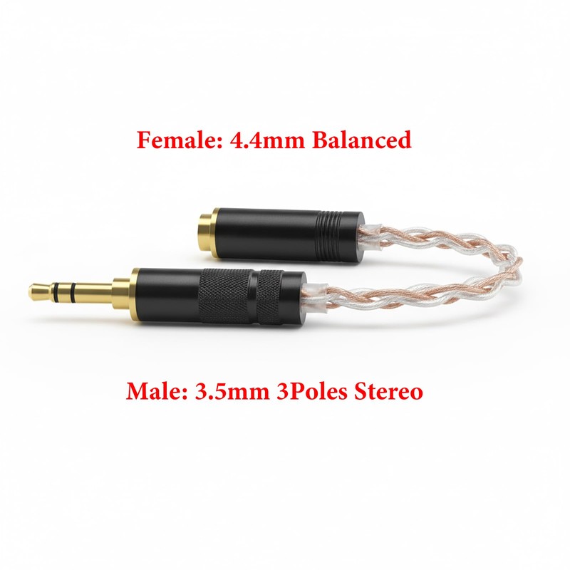 Geekria Apollo Balanced Connecting Cable, 3.5mm Triple Pole Stereo (Male)
