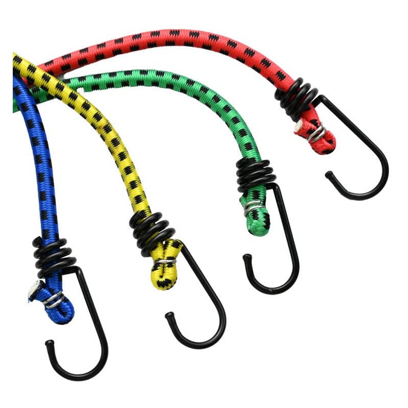 Ram® 10 x Bungee Cords With Hooks Heavy Duty Pack