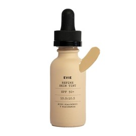 Tinta con Color con Protección Solar SPF +50 | Refine Skin Tint 10.5:10.5 Base de Maquillaje Cobertura Ligera a Media | Primer con Ácido Hialurónico y Niacinamida | EVIE
