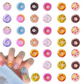 HSYTEK 20 pieces mixed colour doughnut nail decoration, charms nails, nail charms, nail charms for nails, DIY decoration, nail art