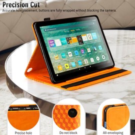 Yingphia Case for Fire Max 11 (13th Gen, 2023), with Pen Holder Card Holder & Auto Wake/Sleep, Multi-Angle Stand & Hand Strap, TPU Leather Full Protection (Khaki)