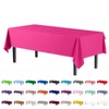 4-Pack Cerise Plastic Table Cloth - 54In. x 108In. Disposable
