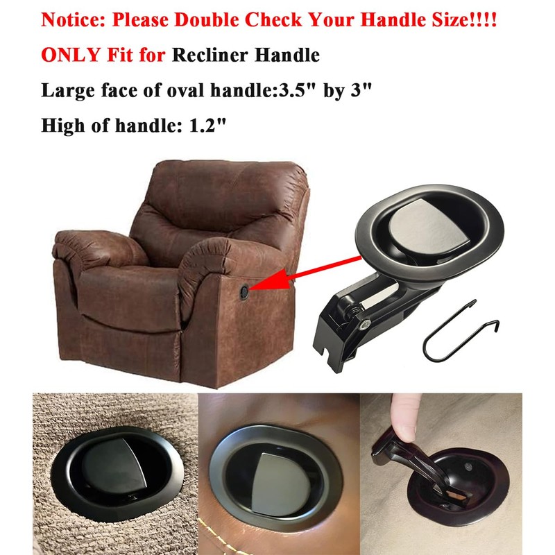 Universal All Metal Sofa Couch Chair Recliner Release Pull Handle