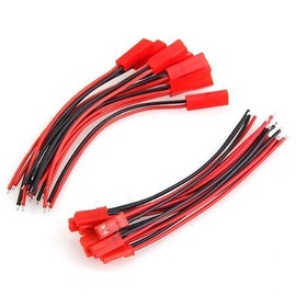 10 Pairs 100mm JST 2 Pin Connector Plug Lead Wire for Rc Li-Po Battery Discharge Esc Bec Board Line Male & Female Wire 22AWG