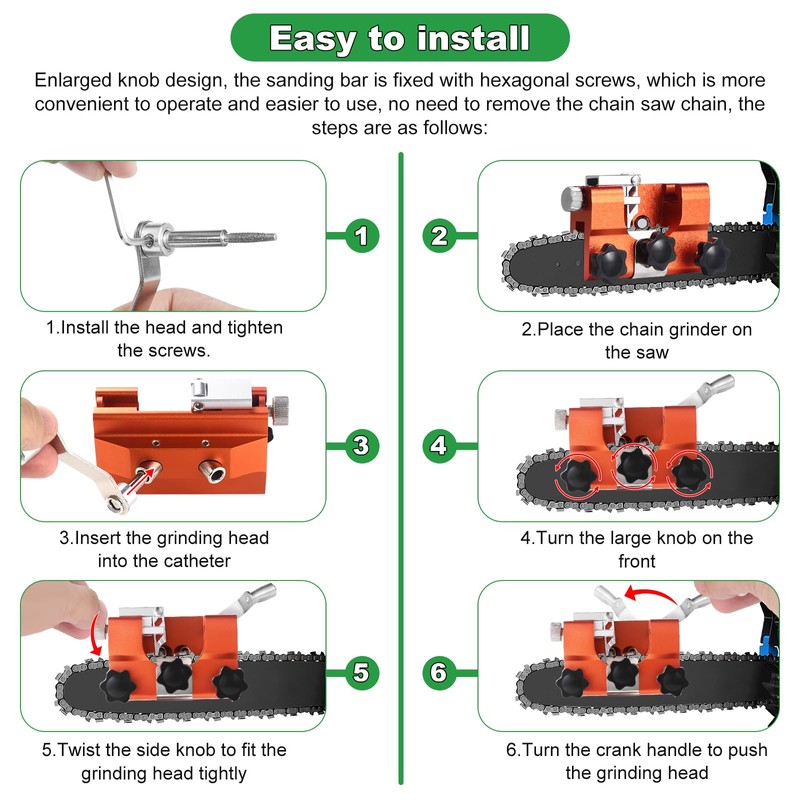 Faankiton Portable Chainsaw Sharpening Tool, Chainsaw Sharpening Kit, Chainsaw Chain