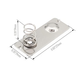 Skweawert 20 PCS AAA/Double-Positive Negative-one Stainless Steel Metal Battery Spring Positive and Negative Conversion Spring Contact Nickeling Plate