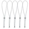 Hat Chin Cord, White Flexible Removable Hat Chin Strap with