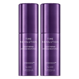 Missha Time Revolution Night Repair Ampoule Balm Stick, 10g, 2 pieces / 미샤 타임 레볼루션 나이트리페어 앰플밤 스틱, 10g, 2개