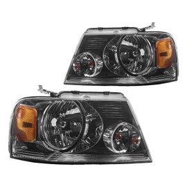KAC Headlight Assembly Fit for 2004-2008 F150, 2006 Mark LT Chrome a Pair FO2503201, FO2502201, K301122RAS