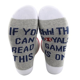 Baseball Socks Baseball Fans If You Can Read This The Baseball Game Is On Socks For Men (ROYALS socks CA)