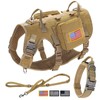 Forestpaw Tactical Dog Harness for Large Dogs,Tactical Dog Collar with