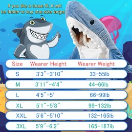 Quincunx Wearable Shark Blanket Hoodie Onesie Adult & Kids, Shark Sleeping Bag,Cozy Soft shark blanket adult Shark Costume (M)